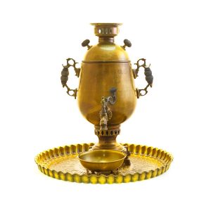 Perzische koperen samovar decoratieve houtskool theemaker 8-Liter
