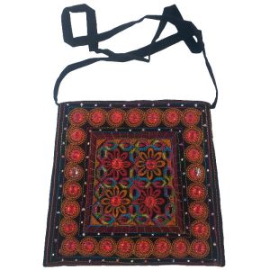 Etnische Balochi Crossbody Tas – Zwarte Editie III