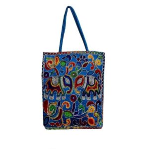 Etnische Balochi Tote Tas – Model Blauw