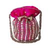 Geborduurde Bucket Handtas in Traditionele Mana Stijl