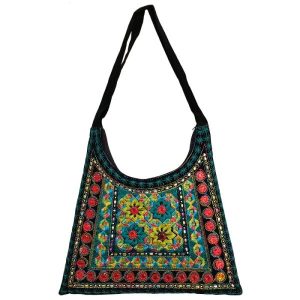 Etnische Suède Boho Schoudertas – Golzar Design