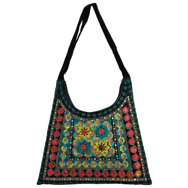 Etnische Suède Boho Schoudertas – Golzar Design