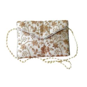Geborduurde Clutch Handtas met Bloem Patroon – Hamid II