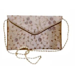 Geborduurde Clutch Handtas met Bloemmotief – Hamta