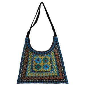 Etnische Suède Boho Schoudertas – Model Karimi I