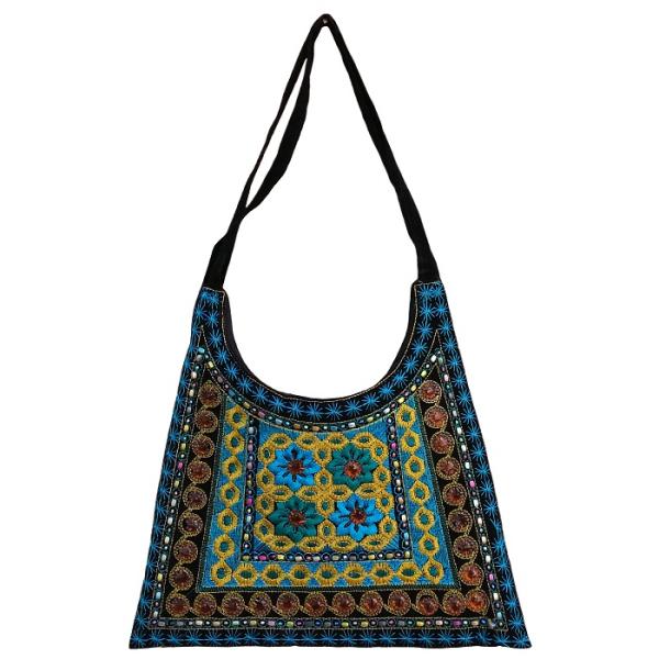 Etnische Suède Boho Schoudertas – Model Karimi I