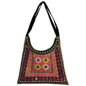 Etnische Suède Boho Schoudertas – Model Karimi II