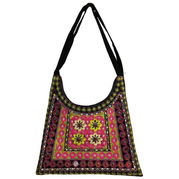 Etnische Suède Boho Schoudertas – Model Karimi II