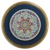 Decoratieve aardewerken schaal handbeschilderd met Perzisch Minakari-emaille Sormeh