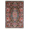 Handgeknoopt Perzisch Tabriz Gilda Tapijt (Klassiek Bloemenmedaillon) - Turquoise Zijde & Wol