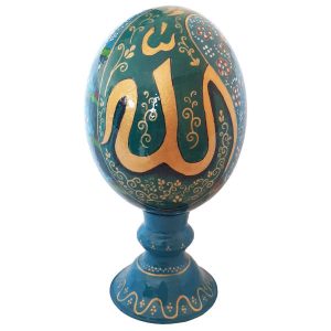 Islamitisch Decoratief Handgeschilderd Struisvogelei – Allah