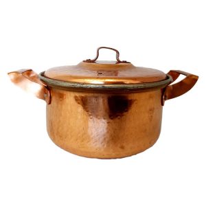 Iraanse Koperen Kookpan – Klassieke oosterse stijl (gehamerd), model Nina