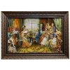 Handgeknoopte Perzische Picturale Tapis uit Tabriz Afbeeldend Piano