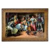 Handgeknoopte Perzische Picturale Tapis uit Tabriz Afbeeldend Bloemen
