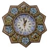 Handgemaakte Perzische Houten Wandklok – Inlegwerk Kunst, Behdad