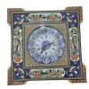 Handgemaakte Perzische Houten Wandklok – Inlegwerk Kunst, Vogels II
