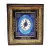 Handgemaakte Perzische Houten Wandklok – Inlegwerk Kunst, Delban