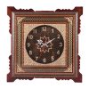 Handgemaakte Perzische Houten Wandklok – Inlegwerk Kunst, Hivana