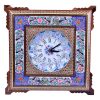 Handgemaakte Perzische Houten Wandklok – Inlegwerk Kunst, Asa