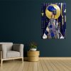 Perzische houten posterprint – Blue Woman wandkunst
