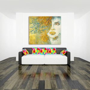 Perzische Wandkunst Canvas — Livia — Artistieke Kalligrafie