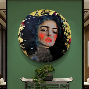 Perzische houten posterprint – Persian Girl wandkunst