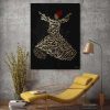 Perzische houten posterprint – Sama Calligraphy wandkunst