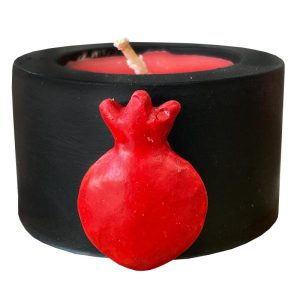 Granaatappel Kaars – Decoratief Patroon, Perfect voor Shabe Yalda