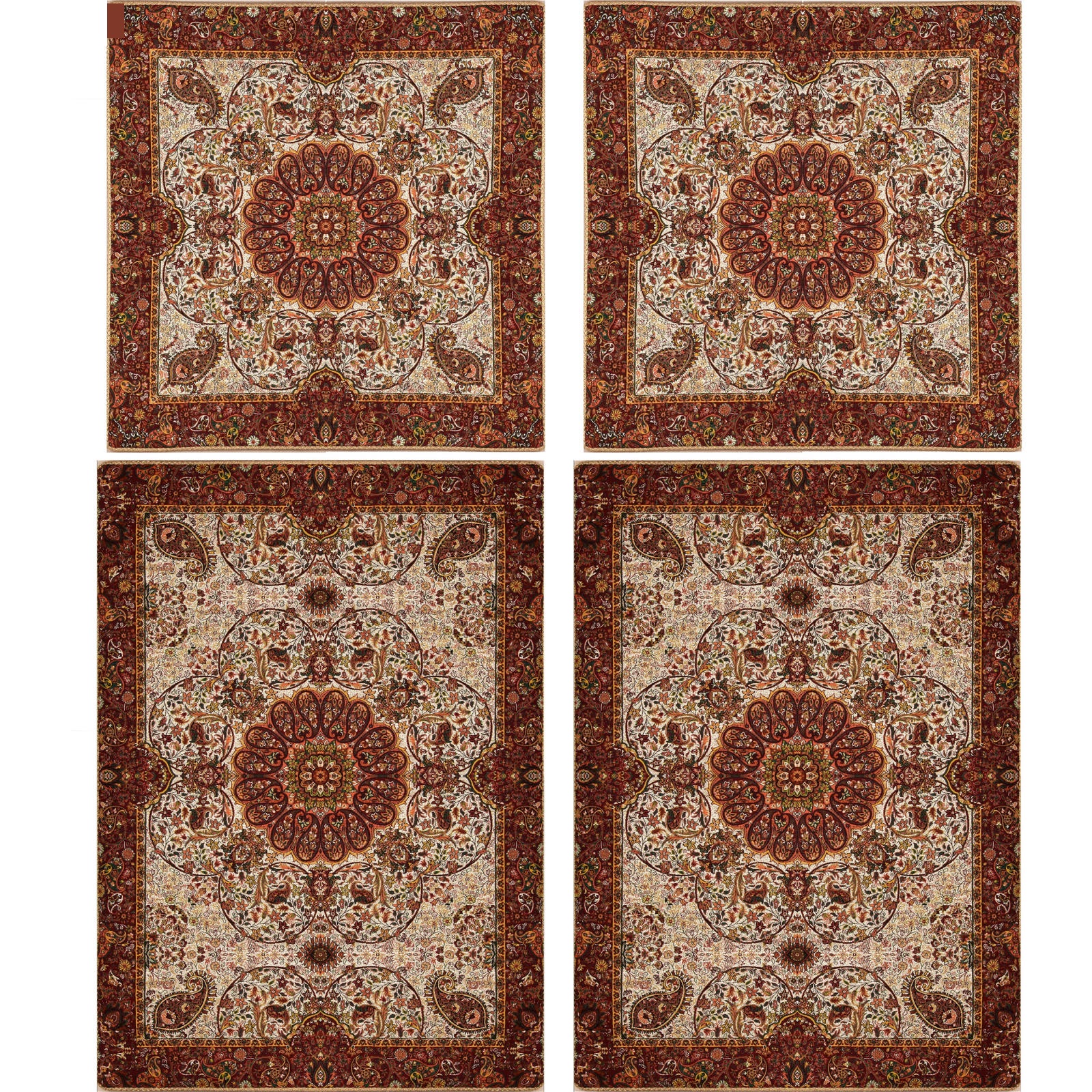 Perzisch Beddengoed Set – Oosterse Stijl Dubbel Formaat met Termeh Stof – Nahal
