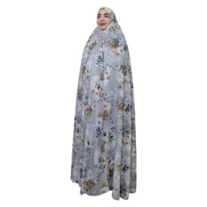 Iranse Culturele Chador voor Vrouwen – Turkoois met Witte Bloemen
