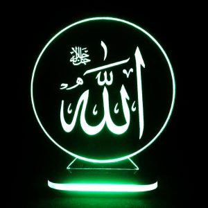 Islamitische 3D LED-nachtlamp Allah