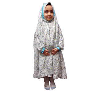 Islamitische Witte Namaz Chador voor Kinderen