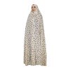 Moslim kleding met oranje bloemenprint – Zedige overhead-chador