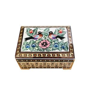 Handgemaakt Houten Sieraden Doosje met Perzisch Khatam-ontwerp – Farhan