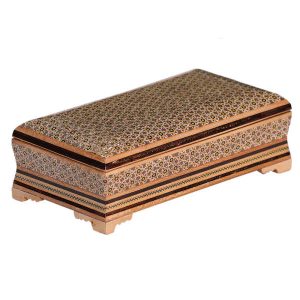 Handgemaakte Houten Sieradendoos met Perzisch Khatam Design – Lux