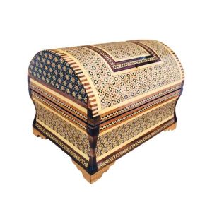 Handgemaakt Houten Sieraden Doosje met Perzisch Khatam-ontwerp – Roya