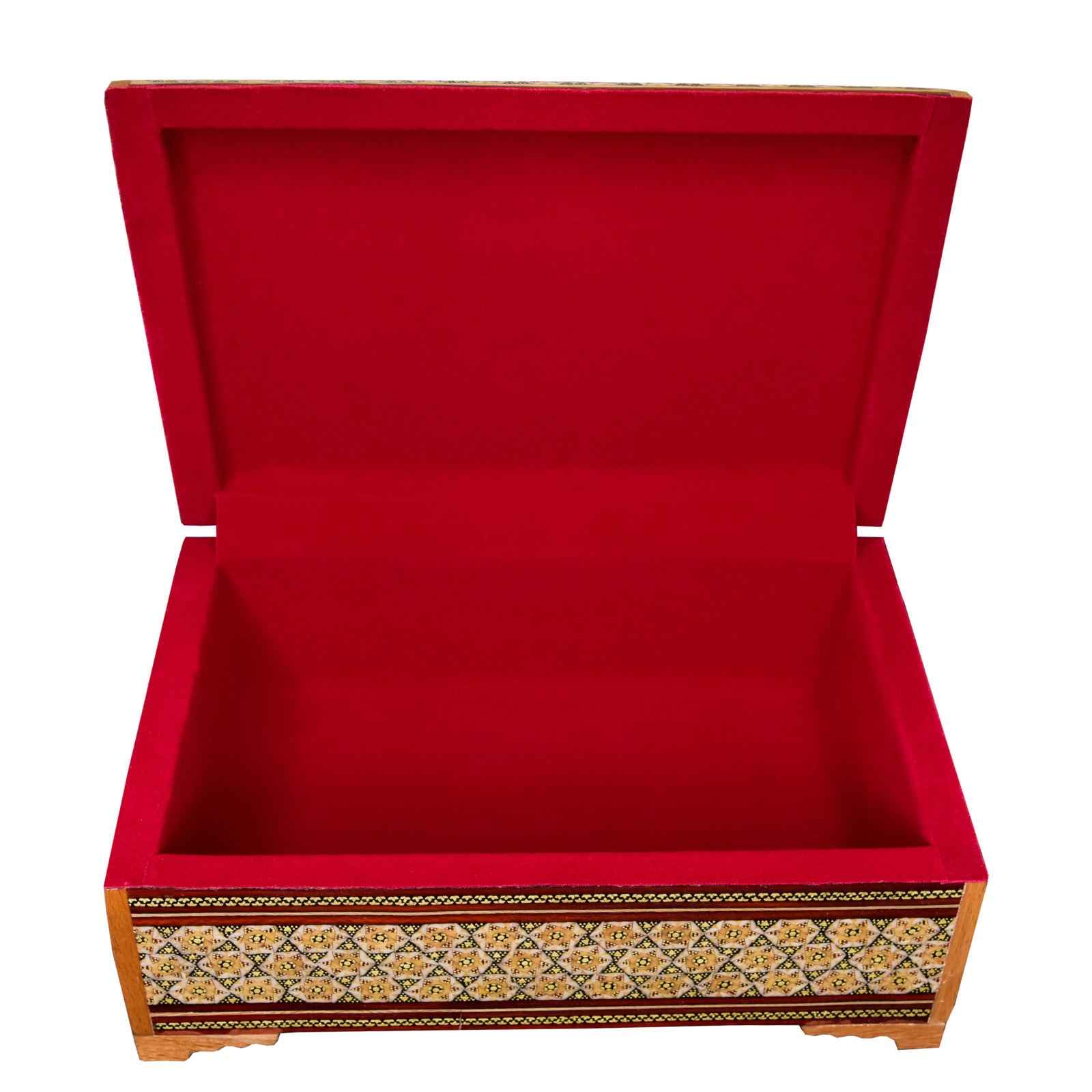 Handgemaakt Houten Sieraden Doosje met Perzisch Khatam-ontwerp – Shokran