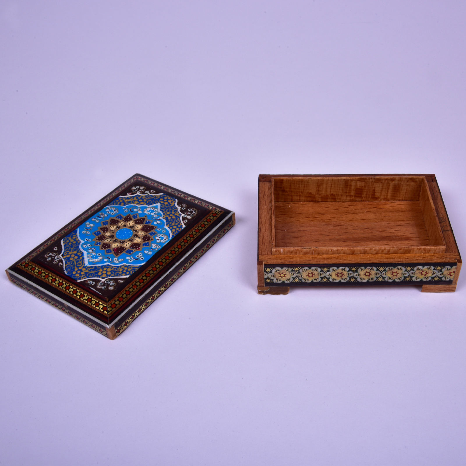 Handgemaakte Houten Sieradendoos met Perzisch Khatam Design – Ayda