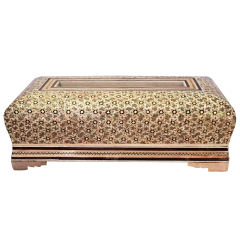 Handgemaakte Perzische Houten Tissue Box Cover – Khatamkari Milan