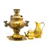 Perzische koperen samovar decoratieve houtskool theemaker Floral Motifs 6-Liter