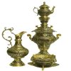 Perzische koperen samovar decoratieve houtskool theemaker Floral Motifs