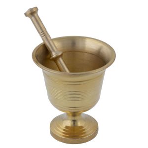 Messing Vijzel & Stamper Set Traditionele Perzische Stijl Golzari