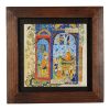Decoratieve Perzische Ingelijste Tegel – Shahnameh Geïnspireerd Patroon: Golzari