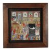 Decoratieve Perzische Ingelijste Tegel – Shahnameh Geïnspireerd Patroon: Mensen