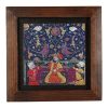 Decoratieve Perzische Ingelijste Tegel – Shahnameh Geïnspireerd Patroon: Shirani