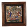 Decoratieve Perzische Ingelijste Tegel – Shahnameh Geïnspireerd Patroon: Tina