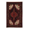 Handgeknoopt Perzisch Hamadan Arami Tapijt (Tribaal Geometrisch Medaillon) - Bruin & Rode Wol