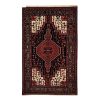 Handgeknoopt Perzisch Hamadan Arami Tapijt (Tribaal Geometrisch Medaillon) - Bruin & Rode Wol