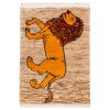 Perzisch Gabbeh wollen tapijt handgeweven met dierenmotieven Golden Lion