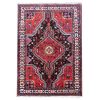 Handgeknoopt Perzisch Hamadan Sima Tapijt (Geometrisch Medaillon) - Rode Wol